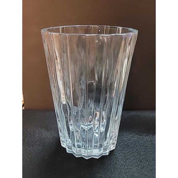 Marquis by Waterford Crystal Vase Oval 9" Tall Classy GLASS RIPPLE - Picture 1 of 6